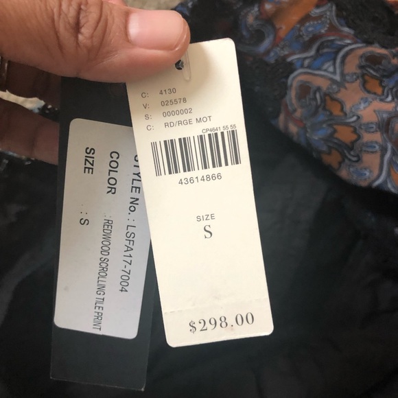 Mosaic Lace-Trimmed Jumpsuit by Love Sam, S, NWT - Picture 4 of 4